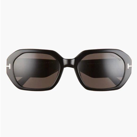 TOM FORD 55mm Geometric Sunglasses - BLACK - Picture 1 of 5